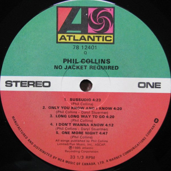 No Jacket Required Phil Collins