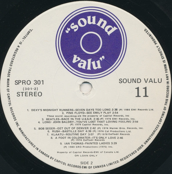 Now Playing - "Sound Valu" - Volume Two Various