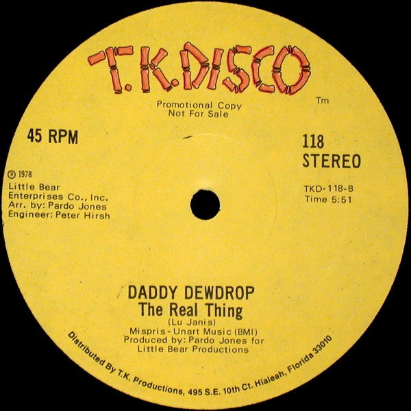 Nanu, Nanu (I Wanna Funky Wich You) / The Real Thing Daddy Dewdrop