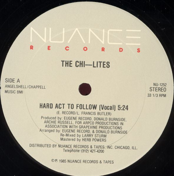 Hard Act To Follow The Chi-Lites