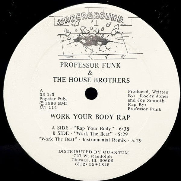 Work Your Body Rap Professor Funk & The House Brothers