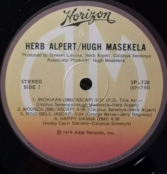 Herb Alpert / Hugh Masekela Herb Alpert,Hugh Masekela