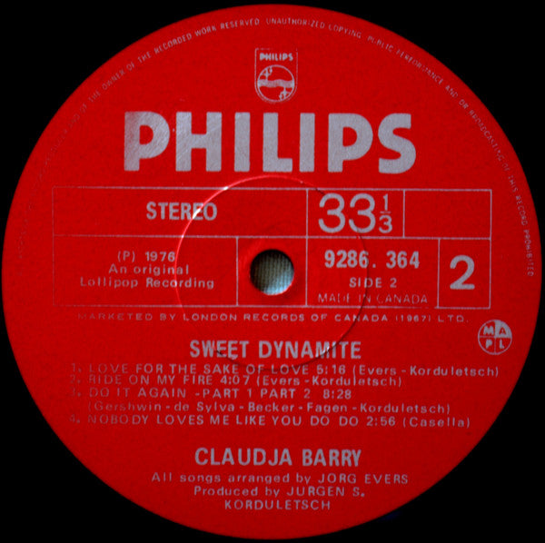 Sweet Dynamite Claudja Barry