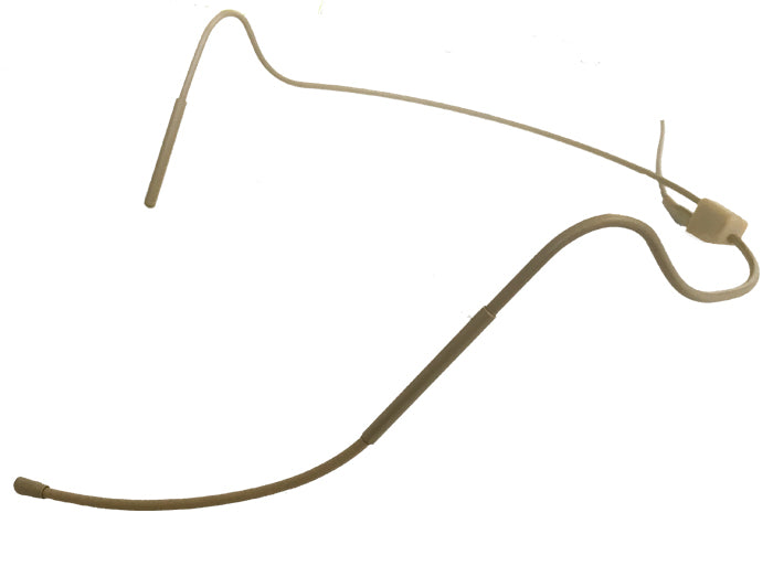 Provider PSM3-SENN Dual Ear Headworn Microphone With 2mm Heavy Duty Cable and Sennheiser Connector, Tan