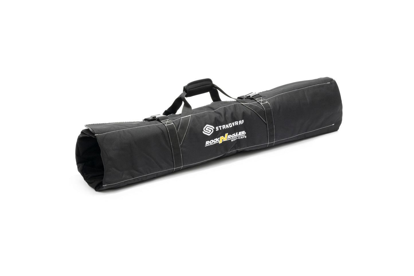 Black RockNRoller MultiCart StandWrap 4-Pocket Roll Up Accessory Bag with large capacity for organizing tools and accessories.