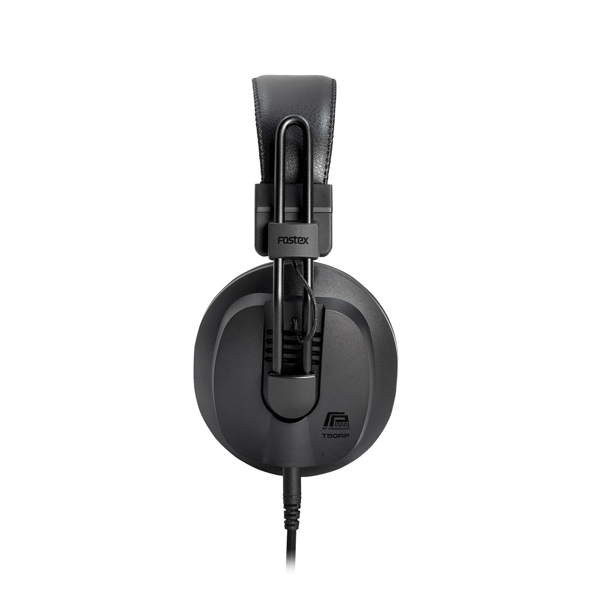 Fostex RP Series closed-back studio monitor headphones with adjustable headband and padded ear cups, designed for professional audio.