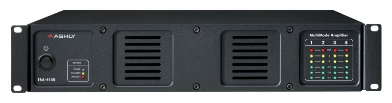 Ashly TRA4150 Rackmount 4-Channel Power Amplifier with 70V/100V Transformer - 40 Watts per Channel at 8 Ohms