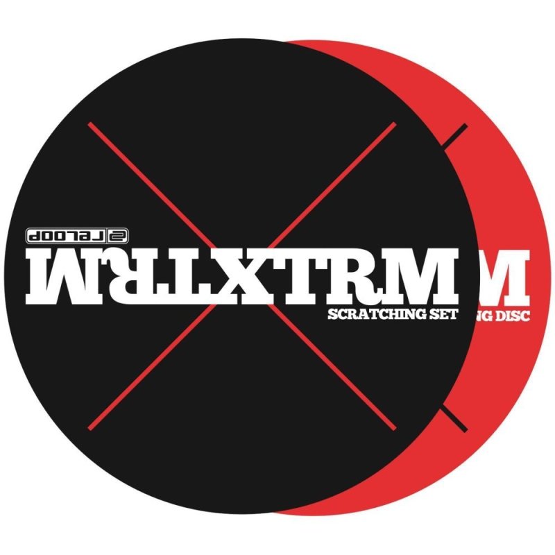 Reloop XTRM Scratching Set with slipmat and low friction disc for turntables, designed for professional DJ scratching.