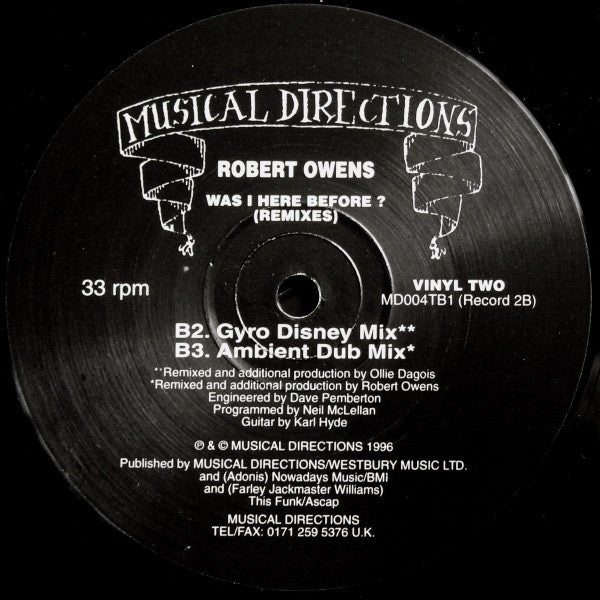 Was I Here Before? (Remixes) Robert Owens