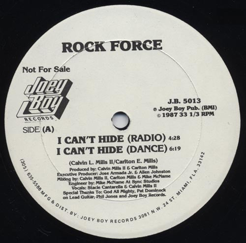 I Can't Hide Rock Force