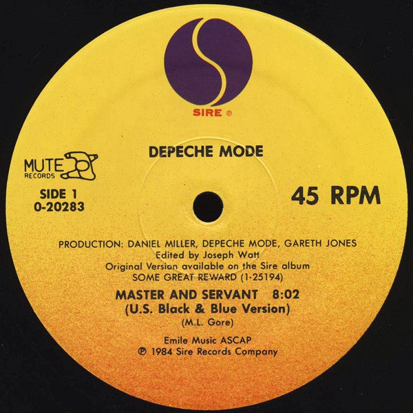 Master And Servant (U.S. Black & Blue Version) Depeche Mode