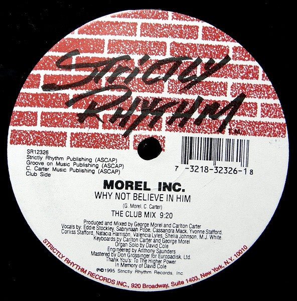 Why Not Believe In Him Morel Inc.