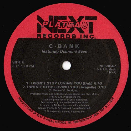 I Won't Stop Loving You C-Bank,Diamond Eyes