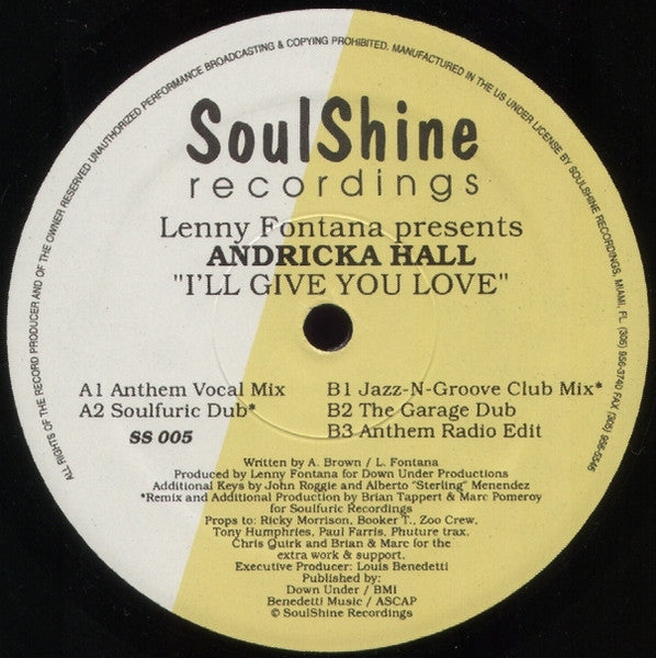 I'll Give You Love Lenny Fontana,Andricka Hall
