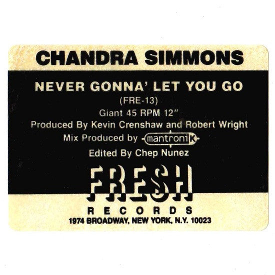Never Gonna' Let You Go Chandra Simmons