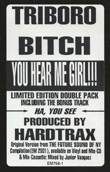You Hear Me Girl! rectangle triangle brand logo on white background with bold black text in a modern font.