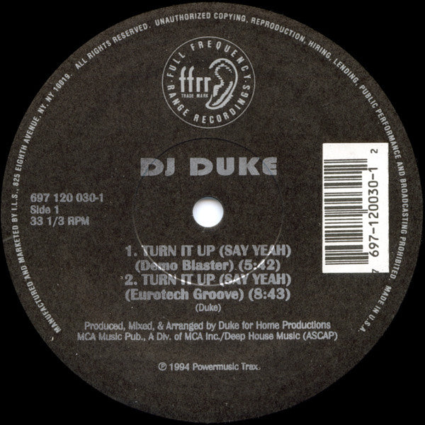 Turn It Up (Say Yeah) DJ Duke