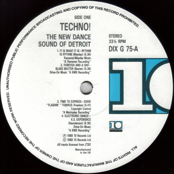 Techno! (The New Dance Sound Of Detroit) Various