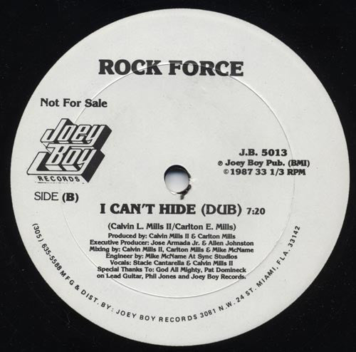 I Can't Hide Rock Force