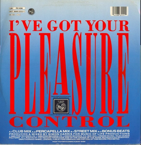 I've Got Your Pleasure Control Simon Harris,Lonnie Gordon