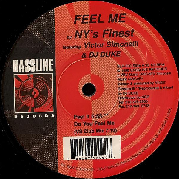 Feel Me NY's Finest,Victor Simonelli,DJ Duke