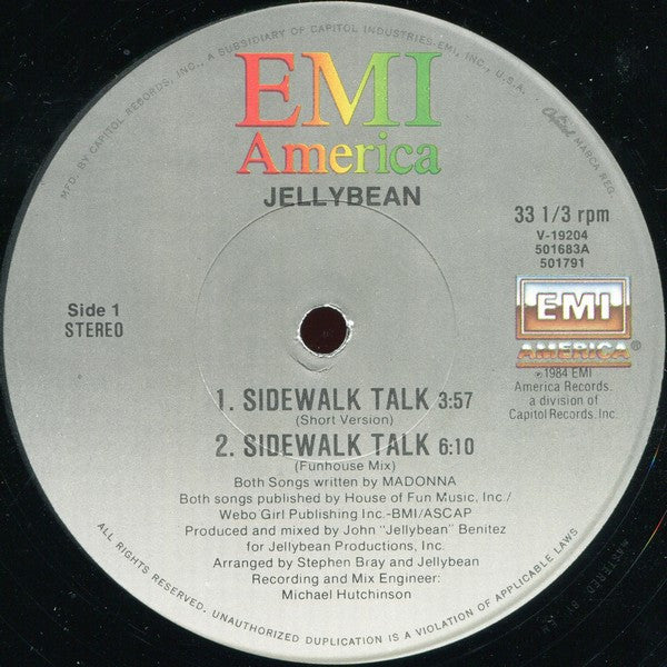 Sidewalk Talk John "Jellybean" Benitez