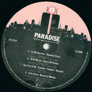 Rectangle Triangle Paradise Regained: The Garage Sound Of Deepest New York Vol. 2 album cover with abstract geometric design and bold text.