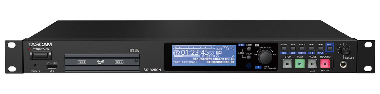 Tascam Memory Recorder with Networking and Optional Dante Support