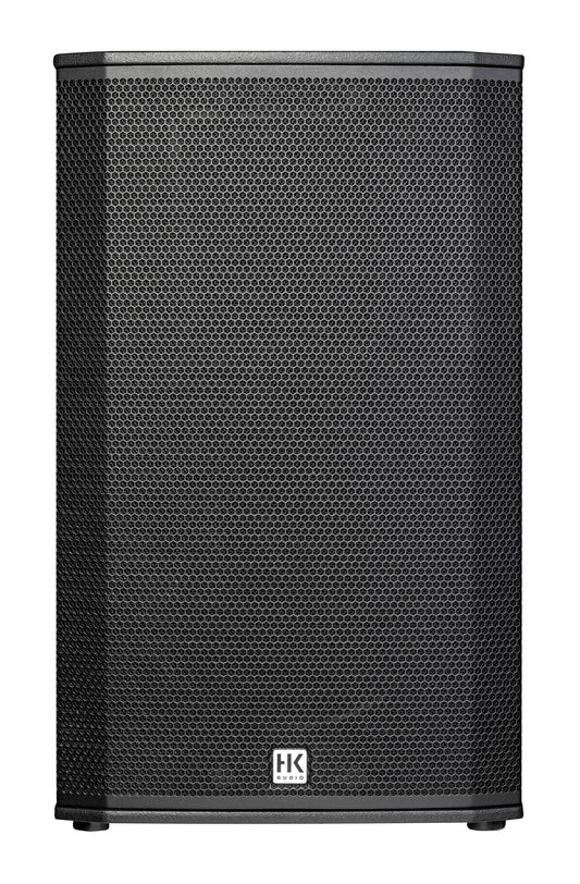HK Audio Lunar 115 XA speaker from the LUNAR Series, front view showing its sleek design and control panel.