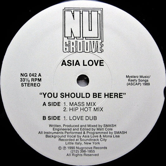 Asia Love - You Should Be Here (12") (Very Good (VG)) | Rectangle Triangle | Media Condition: Very Good (VG)
Sleeve Condition: Generic


 

Notes:

Mystarz Music/Keefy Songs  