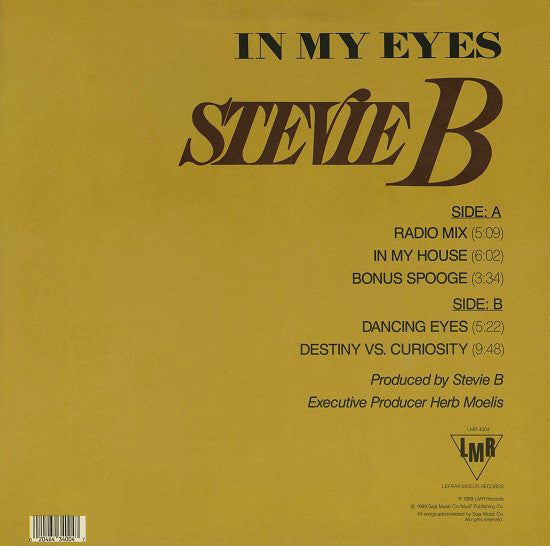 Stevie B - In My Eyes (12") (Near Mint (NM or M-)) 