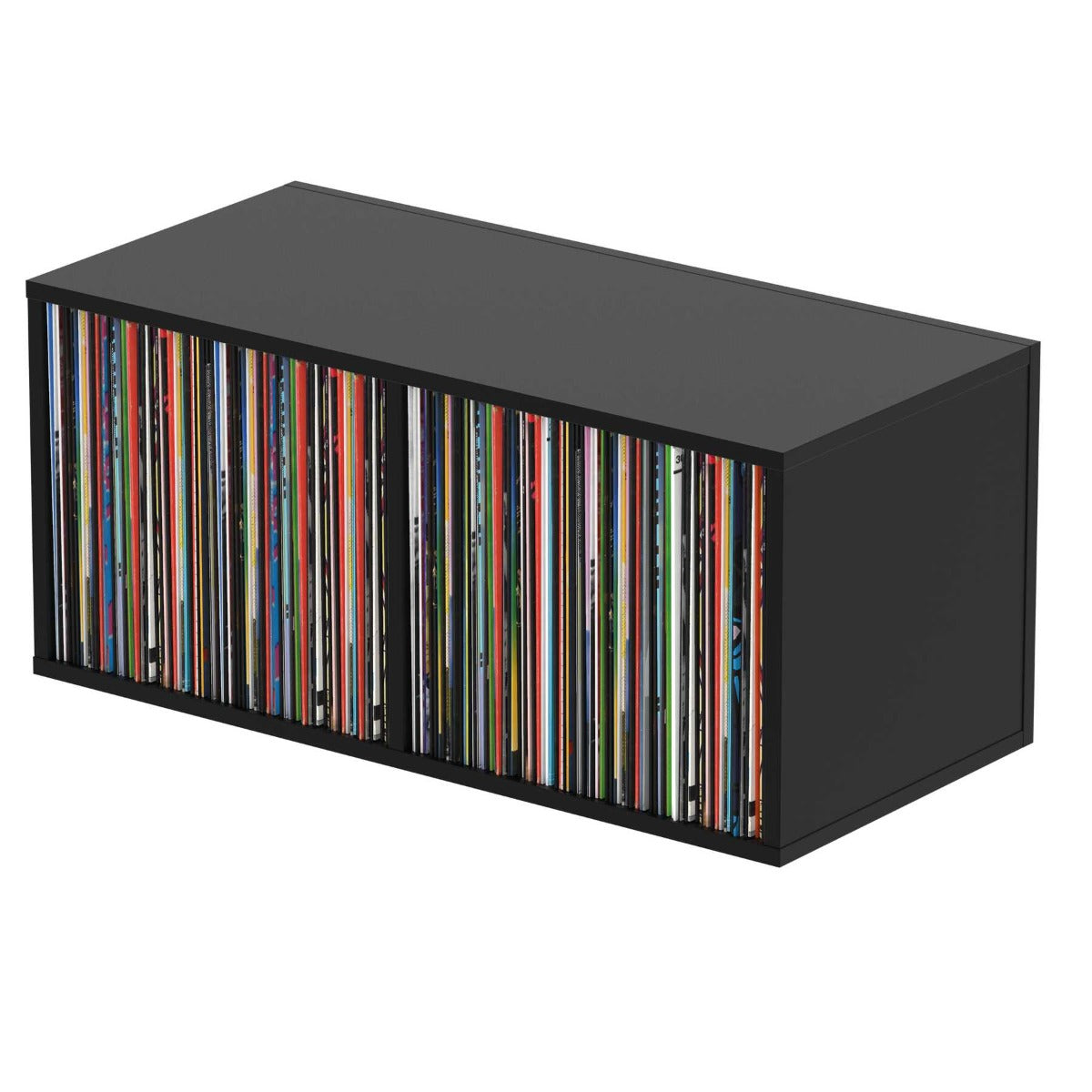 Glorious Record Box 230 Vinyl Storage, Black 