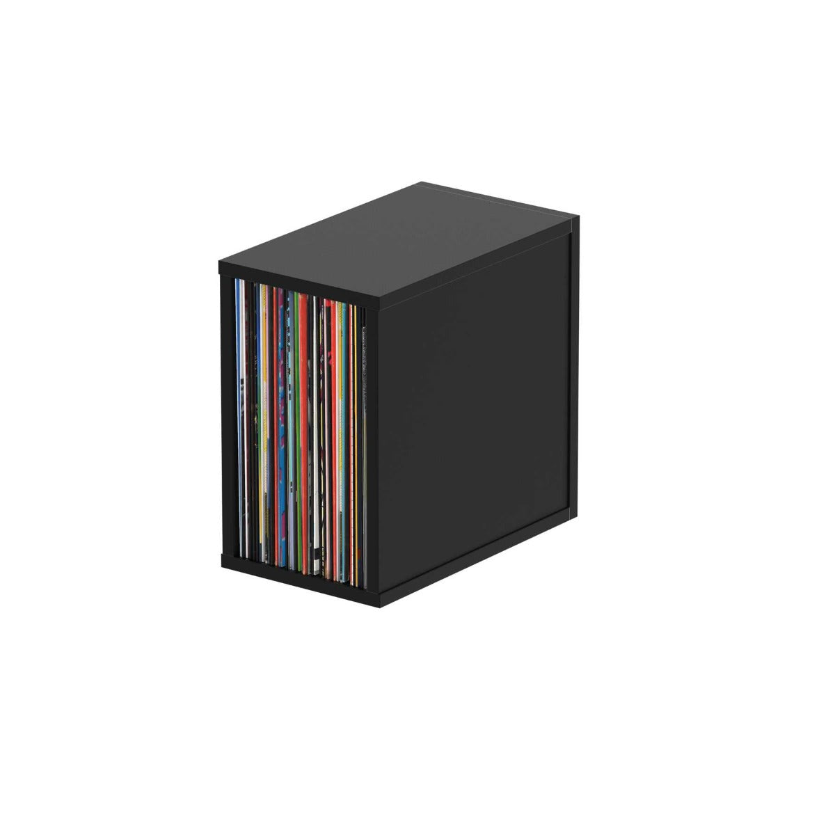 Glorious Record Box 55 Vinyl Storage, Black 