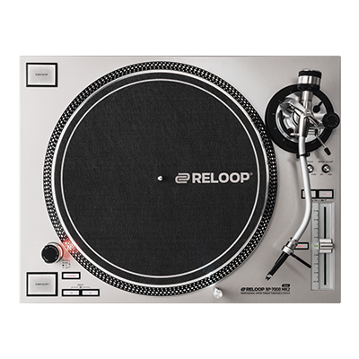 Reloop RP-7000-SILVER-MK2 Professional Upper Torque Direct Drive Turntable, Silver 