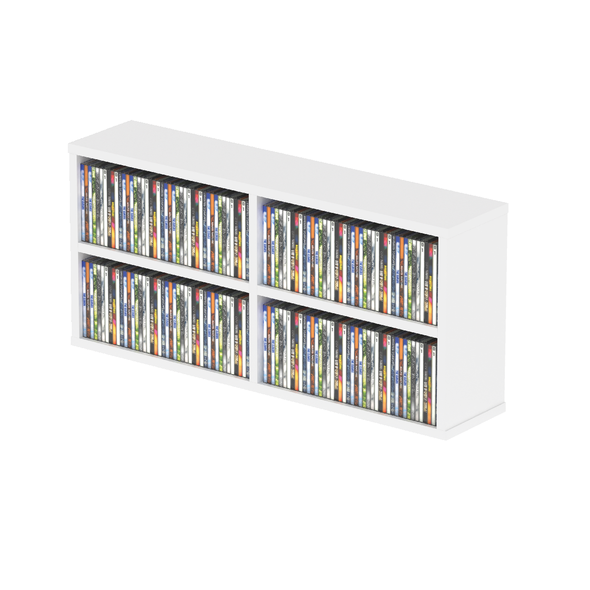 White Glorious CD Box 180 CD storage container for organizing and storing vinyl records and CDs.