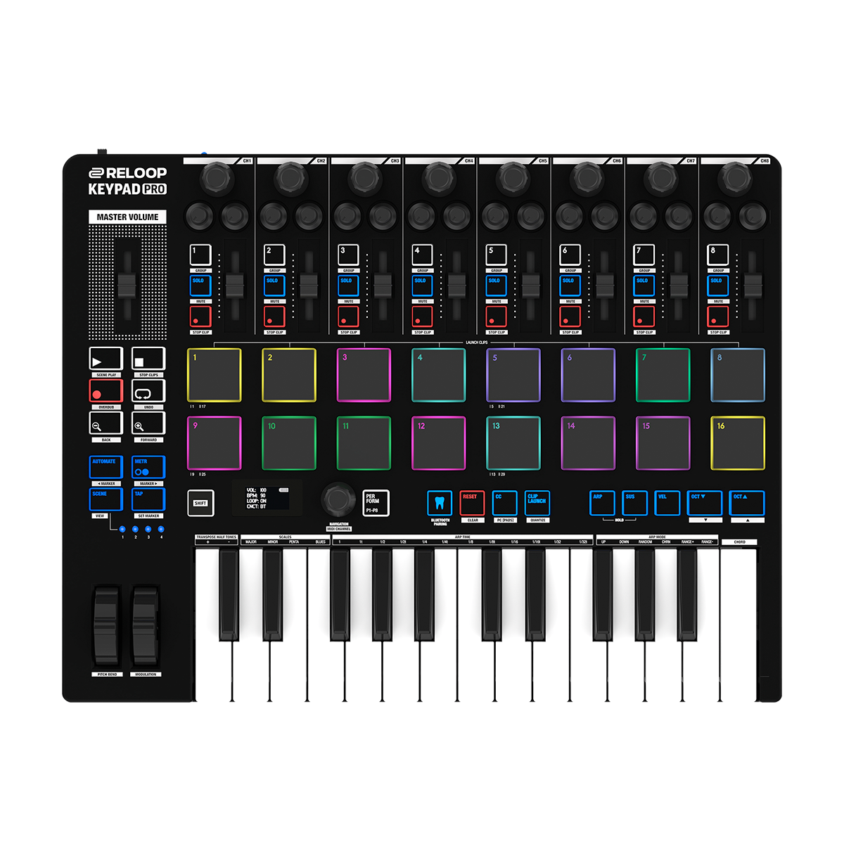 Reloop 25-Key DAW Workstation MIDI Controller with Bluetooth 