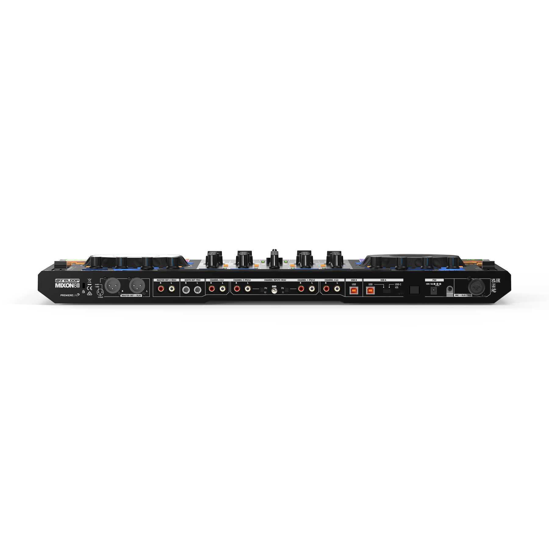 Reloop MIXON-8-PRO 4-channel DJ Controller / Audio Interface With Dual Aluminum Jog Wheels 