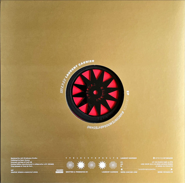 Laurent Garnier - 33T.E.P.S.V. EP Deluxe Gold (12") (Mint (M)) | Rectangle Triangle | Media Condition: Mint (M)
Sleeve Condition: Mint (M)


 

Notes:

Limited to 500 copies.

This re 