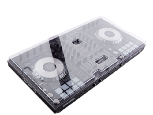 Decksaver cover for Pioneer DDJ-SX3 DJ controller, protective plastic case, showing the fitted cover on the device.