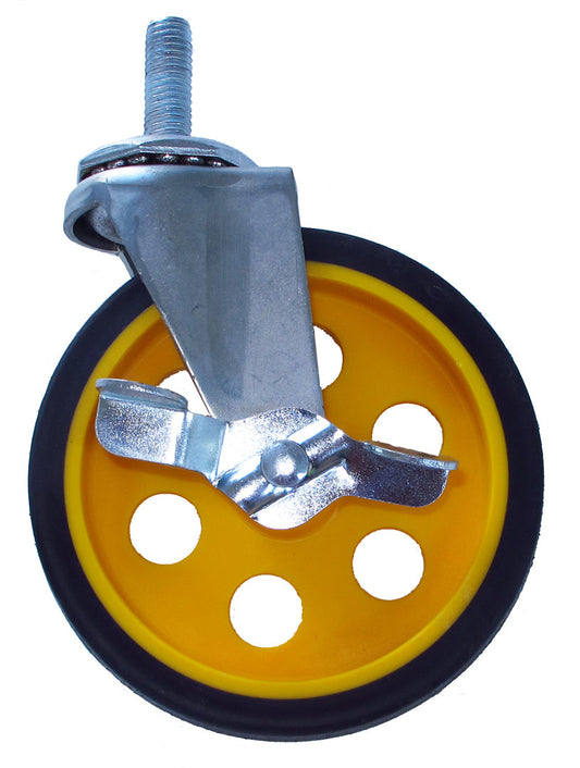 RockNRoller MultiCart Caster with Brake for R8 and R10 Carts (5 x 1.25", 2-Pack)
