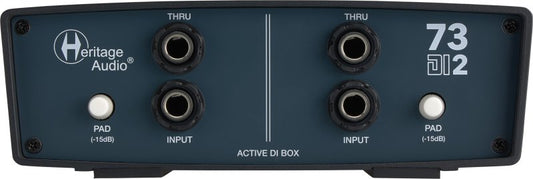 Heritage Audio 73-DI-2 Active 2-channel Vintage-style Direct Box with Ground Lift, -15dB Pad, and Thru Outputs