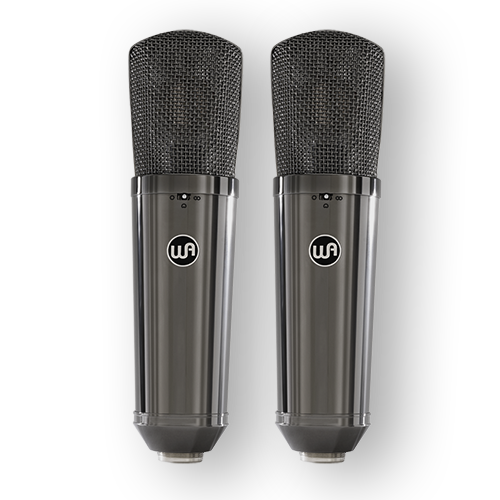 Warm Audio Limited-Edition Stereo Pair Large-Diaphragm Balanced Condenser Microphone, Titanium Finish