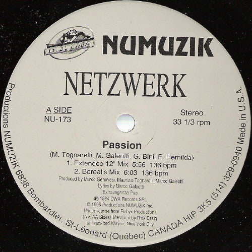 Netzwerk / Fourteen 14 - Passion / Don't Leave Me (12") (Very Good Plus (VG+)) | Rectangle Triangle | Media Condition: Very Good Plus (VG+)
Sleeve Condition: Very Good (VG)


 

Notes:

℗ 1994 DWA  