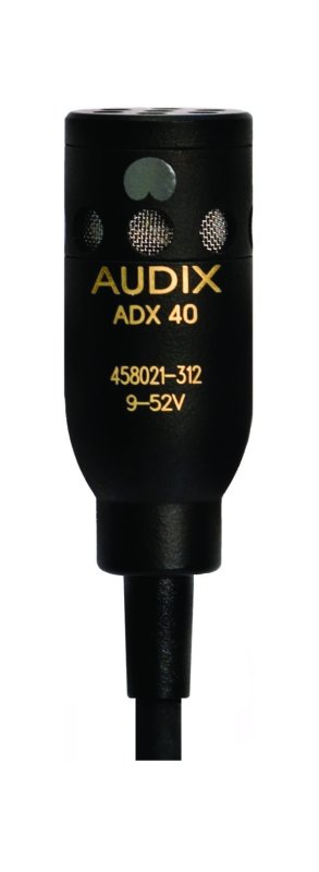 Audix ADX40HC Miniature Hanging Hypercardioid Microphone, Black 
