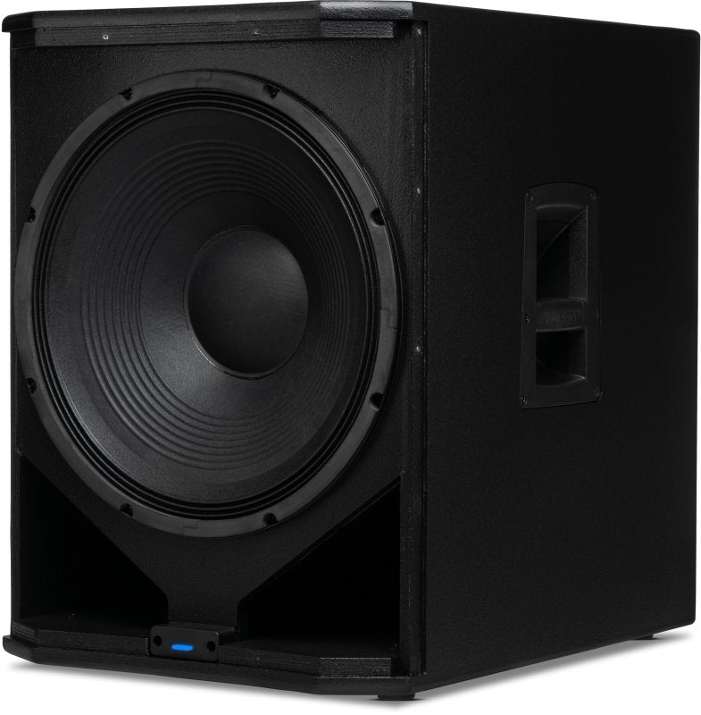 PreSonus AIR XD Sub 18 active extended definition subwoofer with large speaker driver and control panel for professional audio setup.