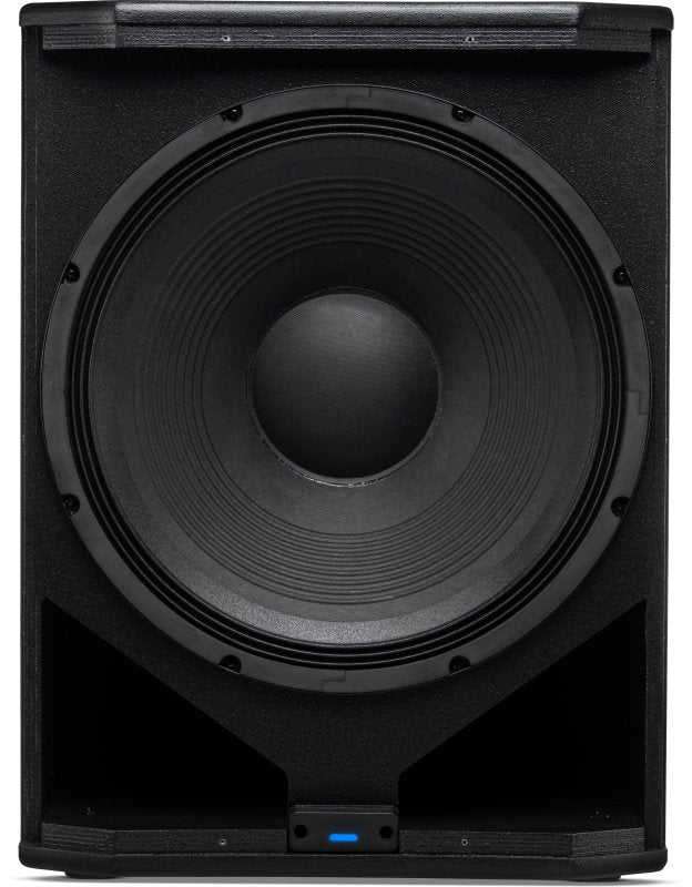 PreSonus AIR XD Sub 18 active extended definition subwoofer with large speaker and control panel for loudspeaker setup.