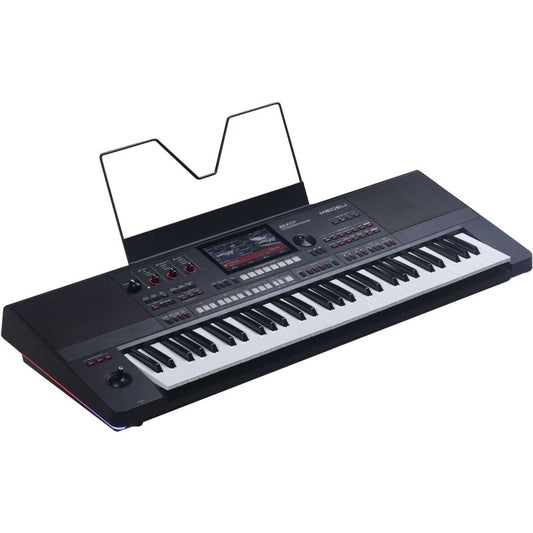 Medeli AKX10S 61-Key Arranger Workstation Keyboard with Bluetooth & Customizable LEDs, Black