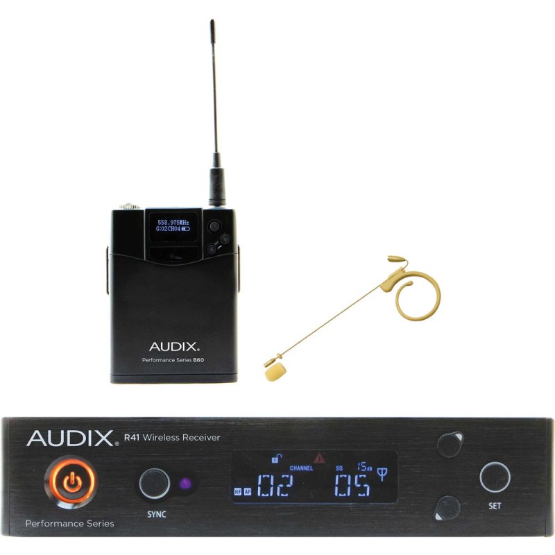 Audix AP41HT7BGB Single-Channel Bodypack Wireless System with Single-Ear Condenser Microphone (B: 554 MHz – 586 MHz) 