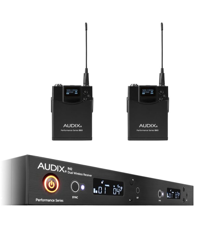 Audix AP42BPB Performance Series Dual-Channel Bodypack Wireless System (B: 554 MHz – 586 MHz) 