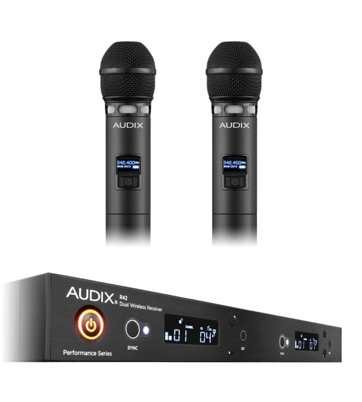 Audix AP42VX5B Dual-Channel Wireless System with Two H60/VX5 Handheld Transmitters (B: 554 MHz – 586 MHz)